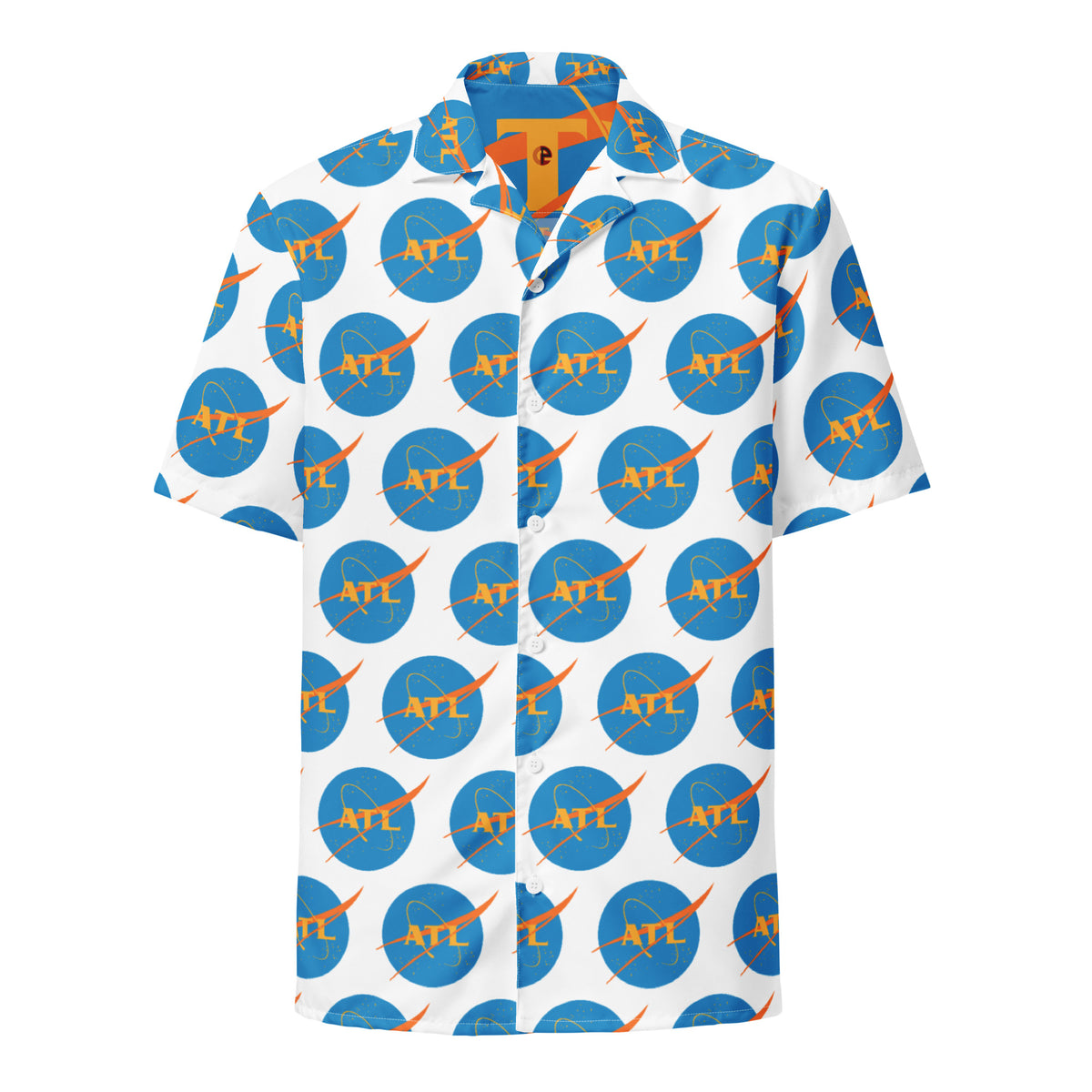 Meatball Button ATL Unisex Button Shirt with NASA Meatball Design and MARTA Colors ...