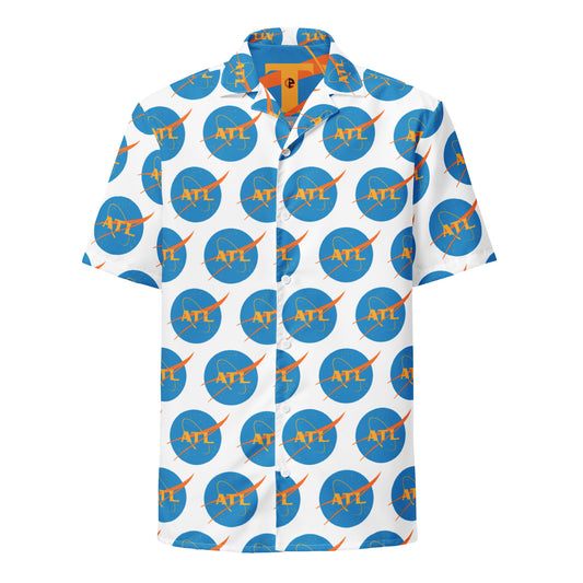 ATL Unisex Button Shirt with NASA Meatball Design and MARTA Colors