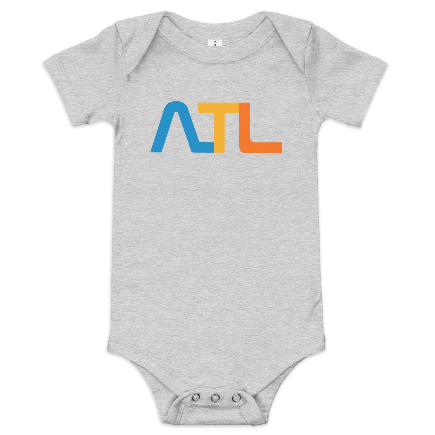 ATL Baby Short Sleeve Onesie with NASA Worm Design and MARTA Colors