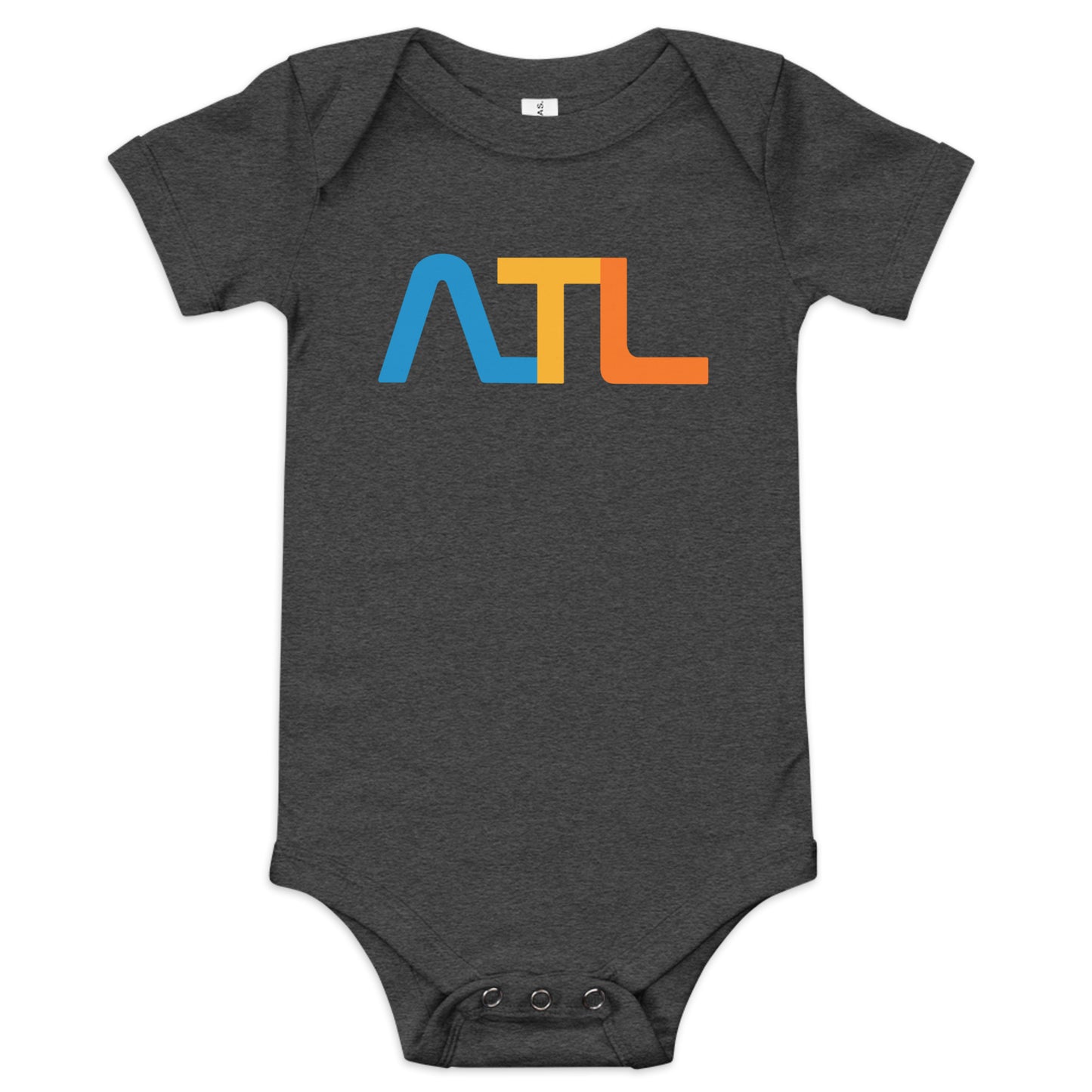 ATL Baby Short Sleeve Onesie with NASA Worm Design and MARTA Colors